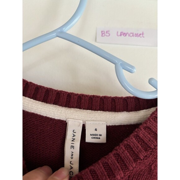 Janie And Jack Boys Maroon White Tail Deer Sweater Hunter Christmas Pictures 4 - Picture 2 of 3